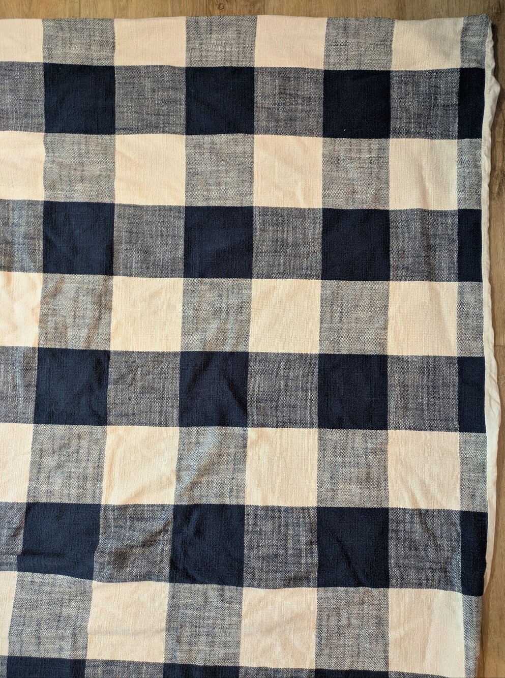 Pottery Barn Navy Bryce KING/CAL Duvet Cover Buffalo Check Plaid Cabin Lodge
